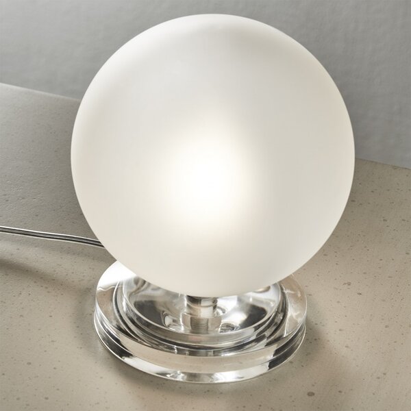 Abat-jour moderna illuminando pallina lupallinatr g9 led vetro lampada tavolo - Illuminando