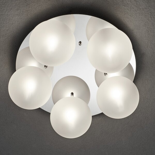 Plafoniera moderna illuminando pallina pallito5crst g9 led vetro sfera lampada soffitto - Illuminando