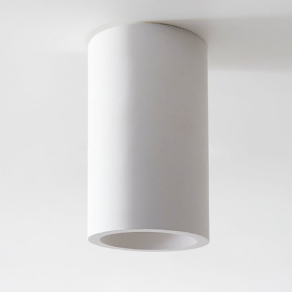 Plafoniera gesso belfiore 9010 la matta 8946-39 e27 led lampada soffitto cilindro - Belfiore - 9010