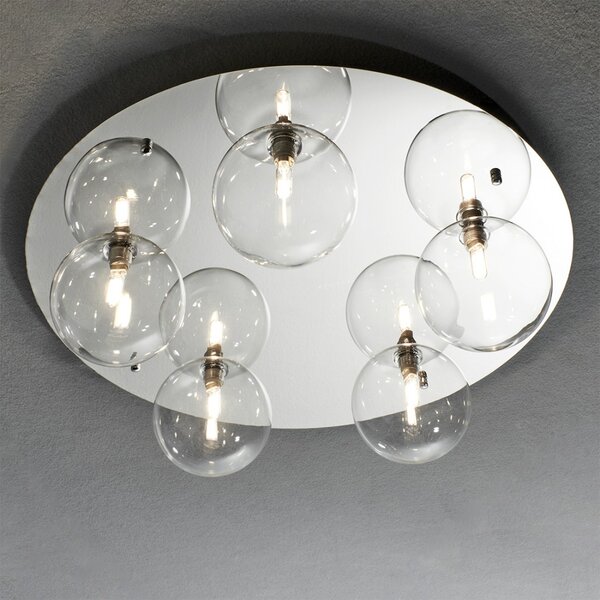 Plafoniera moderna illuminando pallina pallito5crtr g9 led vetro sfera lampada parete soffitto - Illuminando