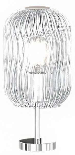 Abat-jour moderno top light tender 1181 cr p tr e27 led vetro lampada tavolo - Top Light