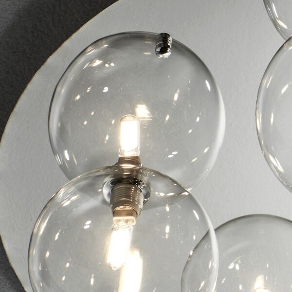 Plafoniera moderna illuminando pallina pallito5crtr g9 led vetro sfera lampada parete soffitto - Illuminando