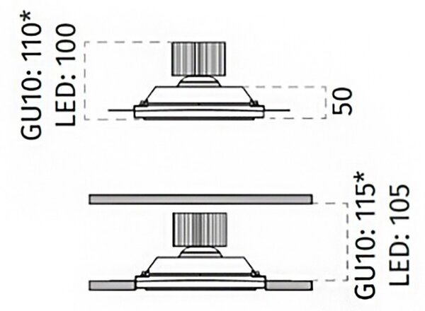 Faretto incasso gesso belfiore 9010 modillion 4044b.35 gu10 led ip44 lampada soffitto - Belfiore - 9010