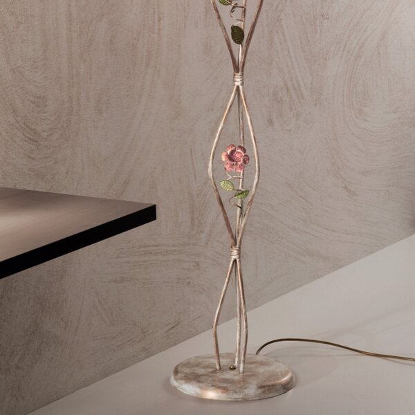 Piantana classica due p illuminazione matilde p3 e14 led metallo vetro lampada terra - Due P Illuminazione