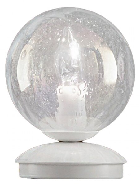 Abat-jour moderna due p moon 2708 lp e14 led vetro iridato lampada tavolo sfera - Due P Illuminazione