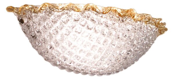 Applique classica due p hive 2698 ap e27 led vetro graniglia cristallo ambra lampada parete vaschetta - Due P Illuminazione