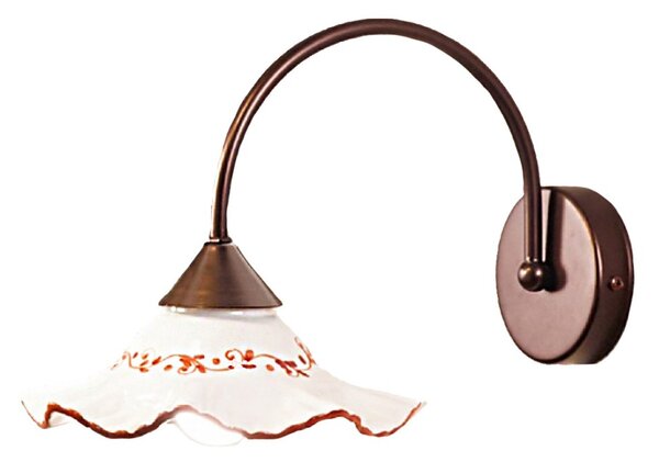 Applique ceramica due p illuminazione hope ap e27 led classica lampada parete - Due P Illuminazione