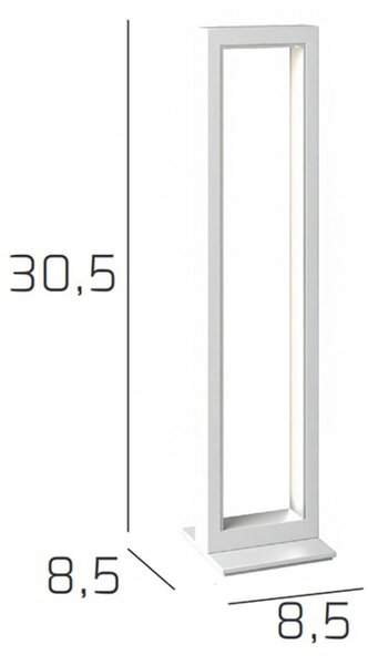 Abat-jour moderna top light dna 1182 p bi led lampada tavolo - Top Light