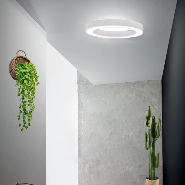 Plafoniera led gea luce flor pg bianco 4300lm 3000°k lampada soffitto moderna - Gea Luce
