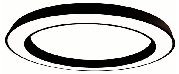 Plafoniera led gea luce flor pg nero 4100lm 3000°k lampada soffitto moderna - Gea Luce