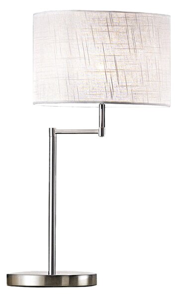 Abat-jour moderna perenz round hotel 6162 e27 led metallo tessuto lampada tavolo orientabile - Perenz
