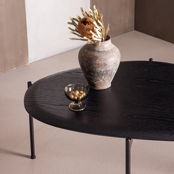 Tavolino da salotto nero 67x92 cm Kota – WOOOD