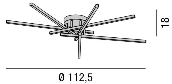 Plafoniera led perenz syncro 8050 ctd dimmerabile orientabile - Perenz