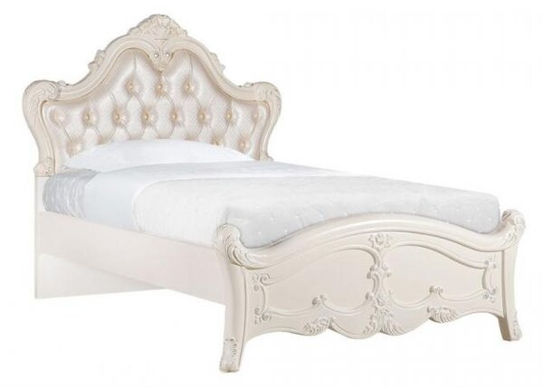 Letto bianco legno in stile provenzale 1 piazza e mezzo 120x200