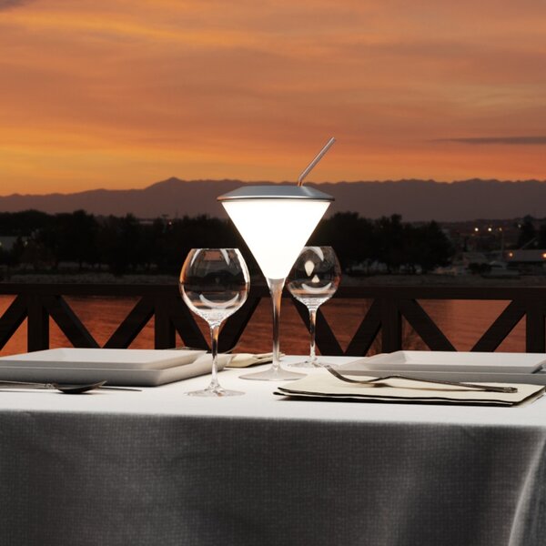 Abat-jour moderna led movida lc.026.1.19.30 led 3000k 200lm ip20 batteria lampada tavolo vetro touch - Lampadari Bartalini
