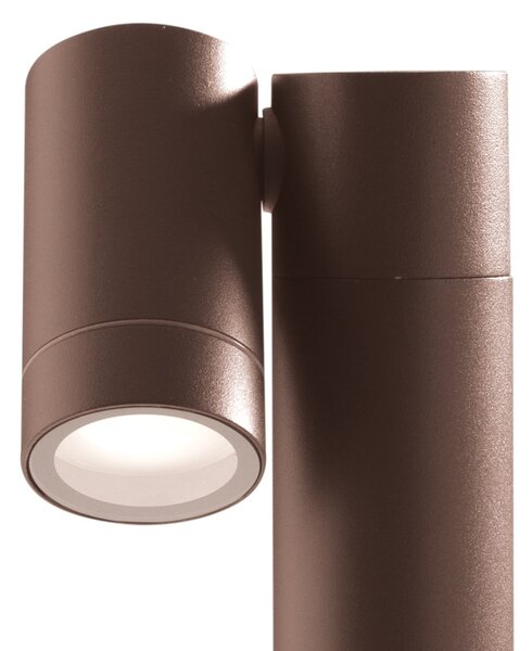 Lampioncino esterno gea led ges1110 45h gu10 led marrone lampada terra spot orientabile alluminio - Gea Led