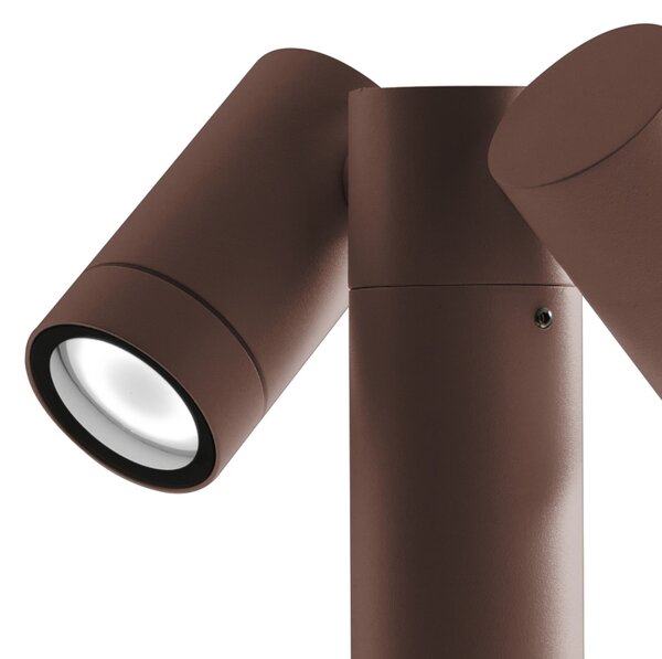 Lampioncino esterno gea led ges1113 70h gu10 led marrone lampada terra spot orientabile classica alluminio - Gea Led