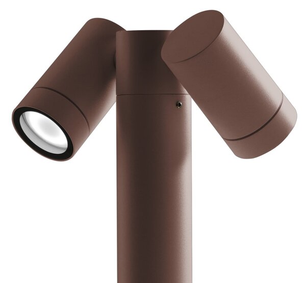 Lampioncino esterno gea led ges1113 70h gu10 led marrone lampada terra spot orientabile classica alluminio - Gea Led
