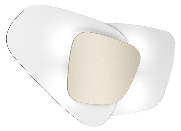 Plafoniera vetro top light strategy 1196 plp e27 led lampada soffitto parete - Top Light