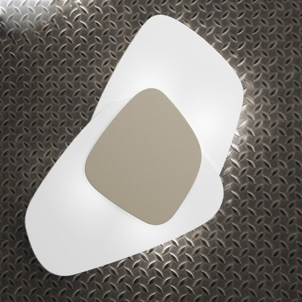 Plafoniera vetro top light strategy 1196 plp e27 led lampada soffitto parete - Top Light