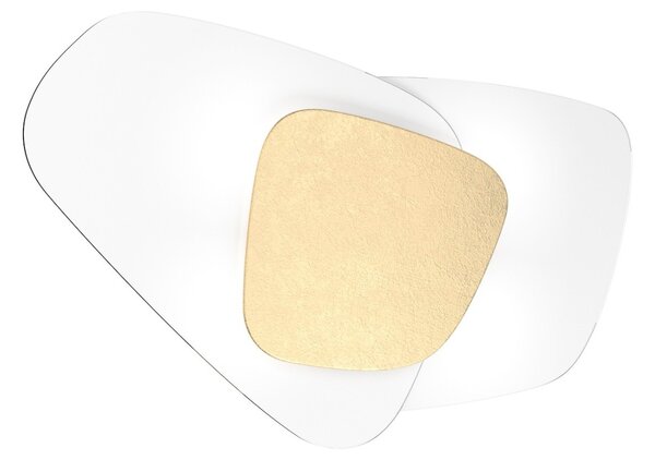 Plafoniera vetro top light strategy 1196 plp e27 led lampada soffitto parete - Top Light