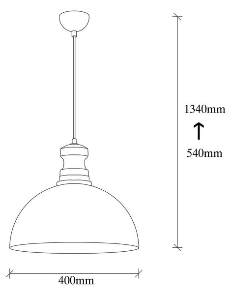 Lampadario dorato con paralume in metallo ø 40 cm Vamp – Opviq lights