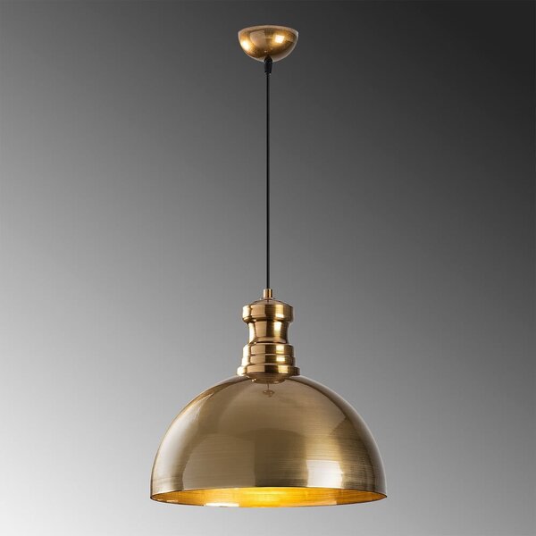 Lampadario dorato con paralume in metallo ø 40 cm Vamp – Opviq lights