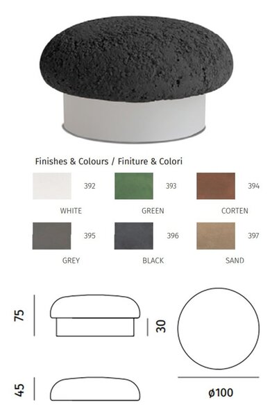 Segnapasso rustico esterno 9010 belfiore oolite terra 1115f 24v 3000k 670lm lampada terra classica - Belfiore - 9010 Outdoor