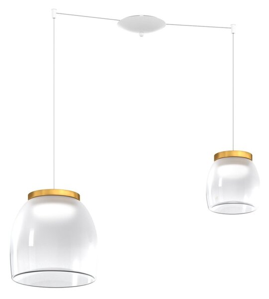 Lampadario moderno top light drum 1192 bi s2 smix oo oro led 3000°k dimmerabile lampada soffitto modulo led integrato - Top Light