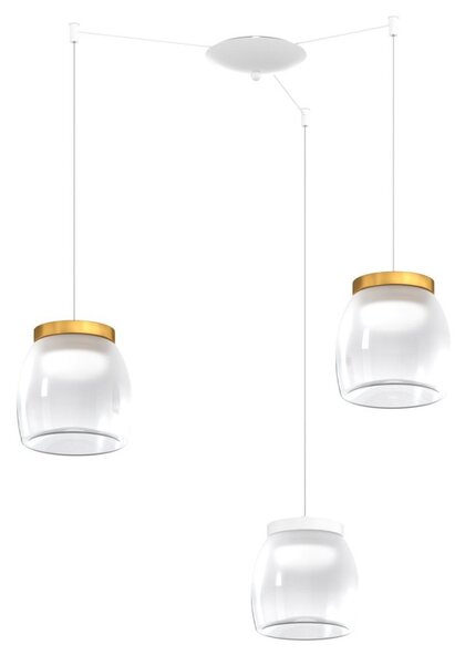 Lampadario moderno top light drum 1192 bi s3 sp bo led 3000°k dimmerabile lampada soffitto modulo led integrato - Top Light