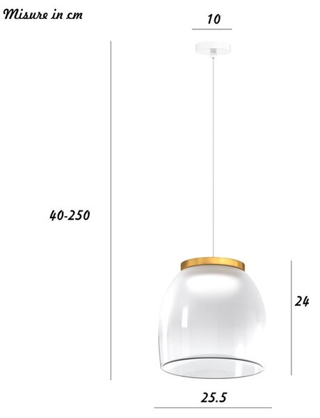 Lampadario moderno top light drum 1192 bi s1 sg bi led 2039lm 3000°k dimmerabile lampada soffitto modulo led integrato - Top Light