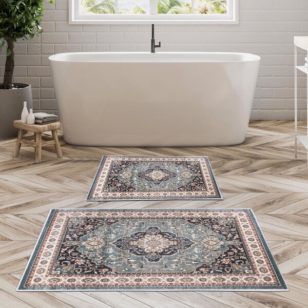 Set di tappetini per il bagno 2 pz 60x100 cm – Foutastic