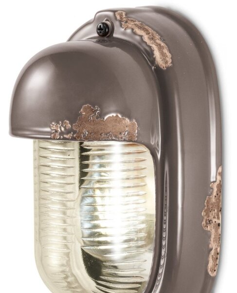 Outlet applique rustica ferroluce retrò vintage c292 vit e27 led ceramica lampada parete - Lampadari Bartalini Outlet
