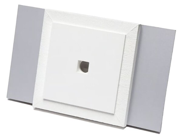 Faretto incasso gesso 9010 belfiore miniled quadro 4249 r 50g ip20 ip44 plafone soffitto bianco verniciabile - Belfiore - 9010