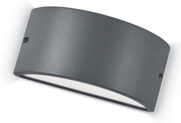 Outlet applique ideal lux rex 2 ap1 092423 e27 led ip44 alluminio lampada parete - Lampadari Bartalini Outlet