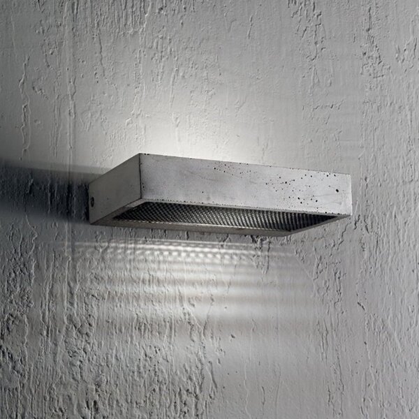 Outlet applique moderno ideal lux hydra 139746 r7s led cemento lampada parete - Lampadari Bartalini Outlet