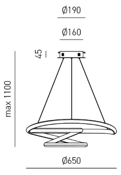 Lampadario moderno gea luce diva sg t led alluminio lampade soffitto - Gea Luce