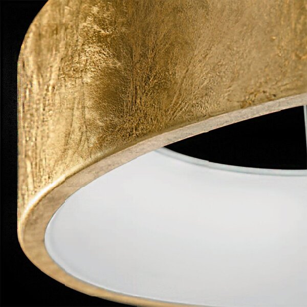Lampadario promoingross aurora s80 gf foglia oro cct 6286lm modulo led dimmerabile sospensione classica - Promoingross