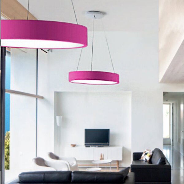 Lampadario promoingross aurora s80 ma magenta cct 6286lm modulo led dimmerabile sospensione moderna - Promoingross