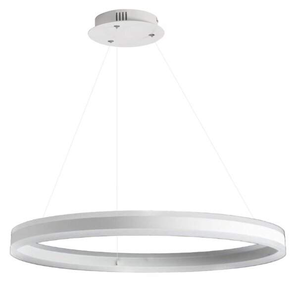 Lampadario led promoingross twin s80 led cct 4950lm dimmerabile telecomando sospensione lampada soffitto anello ultramoderna - Promoingross