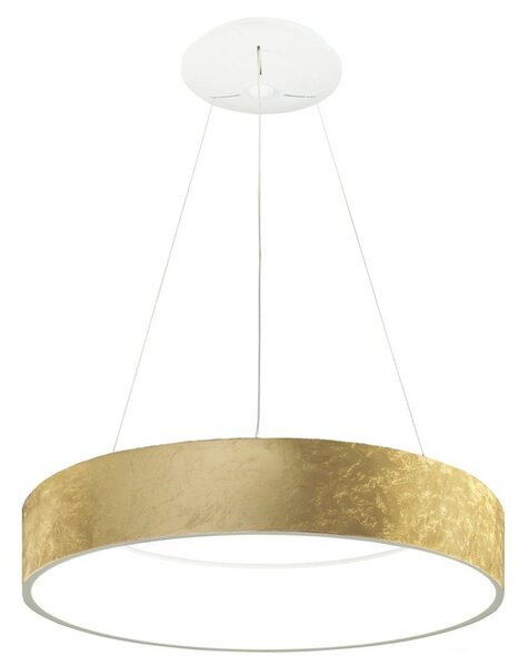 Lampadario promoingross aurora s80 gf foglia oro cct 6286lm modulo led dimmerabile sospensione classica - Promoingross