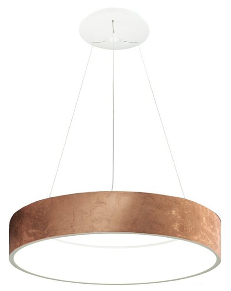 Lampadario promoingross aurora s80 rf foglia rame cct 6286lm modulo led dimmerabile sospensione classica - Promoingross