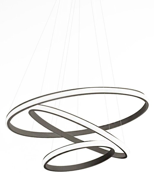 Lampadario moderno gea luce iole s3 t 62w led titanio sospensione lampada soffitto - Gea Luce