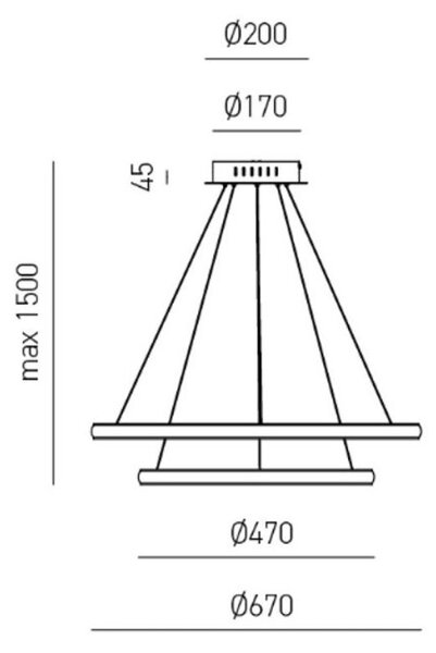Lampadario moderno gea luce iole s2 t 42w led alluminio sospensione - Gea Luce