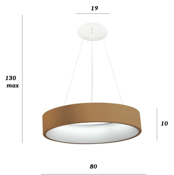 Lampadario promoingross aurora s80 mc rame opaco cct 6286lm modulo led dimmerabile sospensione classica - Promoingross