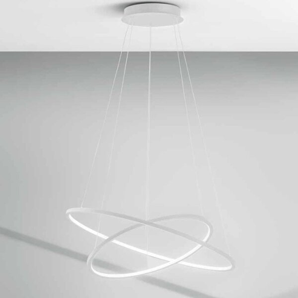 Lampadario moderno gea led erika s2 led alluminio silicone lampada sospensione - Gea Luce