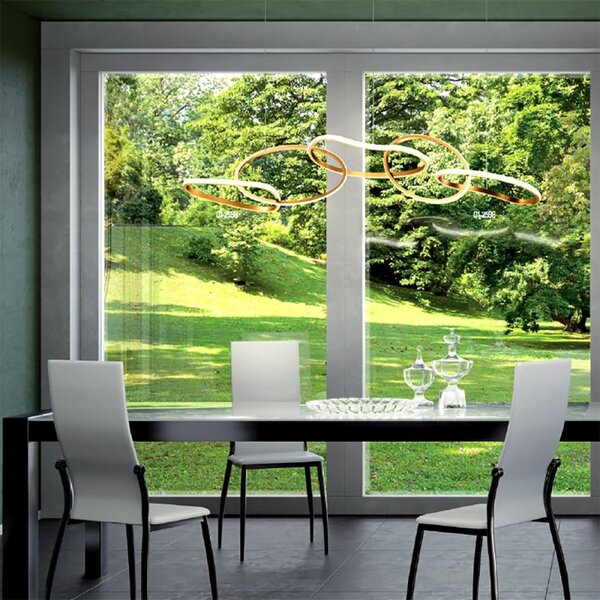 Lampadario led redo group bias sg 01 3391 3392 3393 cct alluminio dimmerabile - Redo Group