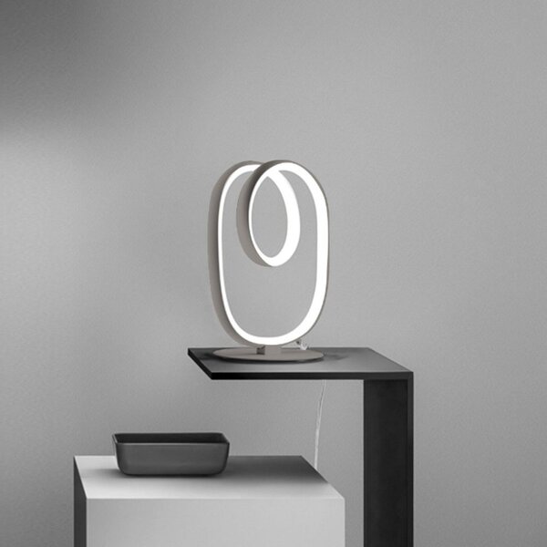 Abat-jour moderna gea luce diva l t led dimmerabile alluminio silicone - Gea Luce