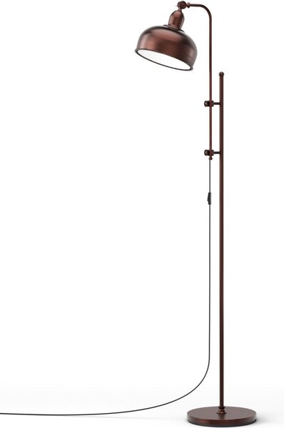 Costway Lampada da scrivania rustica con finitura in bronzo e struttura in metallo, Lampada da terra per soggiorno da letto e ufficio
