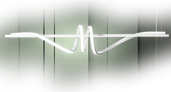 Lampadario led promoingross curl s120 b 54w 3380lm led dimmerabile bianco dinamico telecomando sospensione - Promoingross